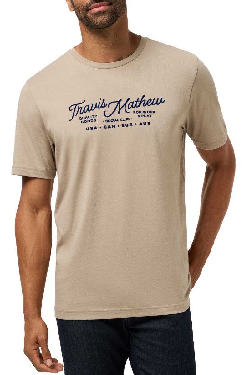 TravisMathew Gate Crasher Graphic T-Shirt, Main, color, Weathered Teak