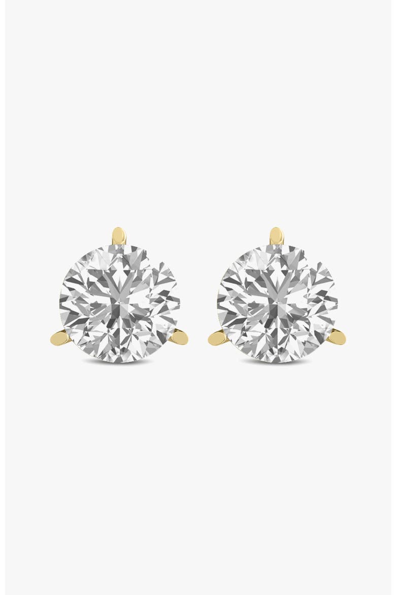 14K Gold Essence Lab 4 Carats Diamond Earrings, Main, color, Yellow Gold