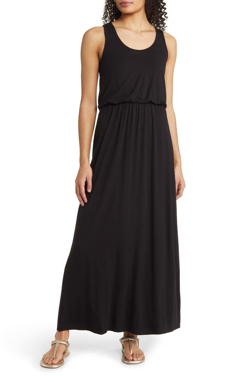 Caslon<sup>®</sup> Sleeveless Jersey Maxi Dress, Main, color,