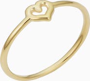Oradina 14K Yellow Gold Heart of Gold Ring