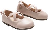 Tulleen Charmed Cross Banded Ribbon Flats