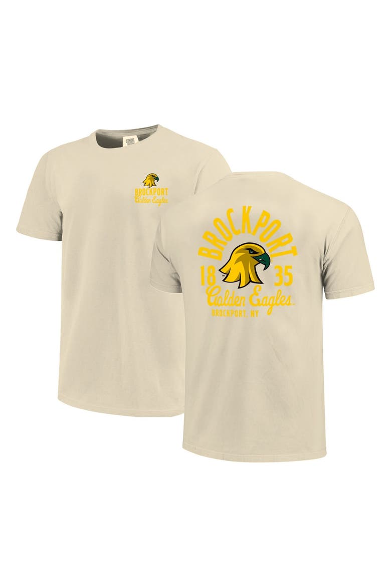 Men's Cream SUNY Brockport Golden Eagles Comfort Colors Mascot Overlay T-Shirt, Main, color, Cream