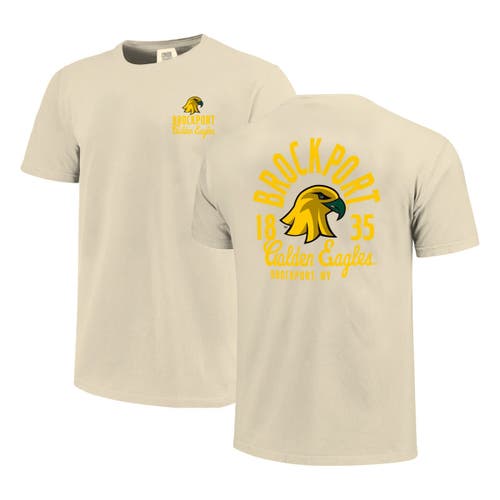Image One Cream Suny Brockport Golden Eagles Comfort Colors Mascot Overlay T-shirt In White
