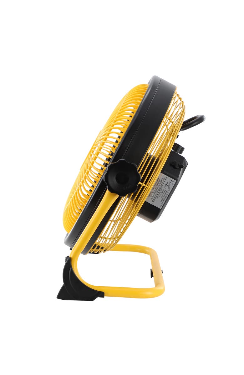Vie Air 12 Inch Rechargeable Indoor/Outdoor Floor Fan, Alternate, color, Yellow