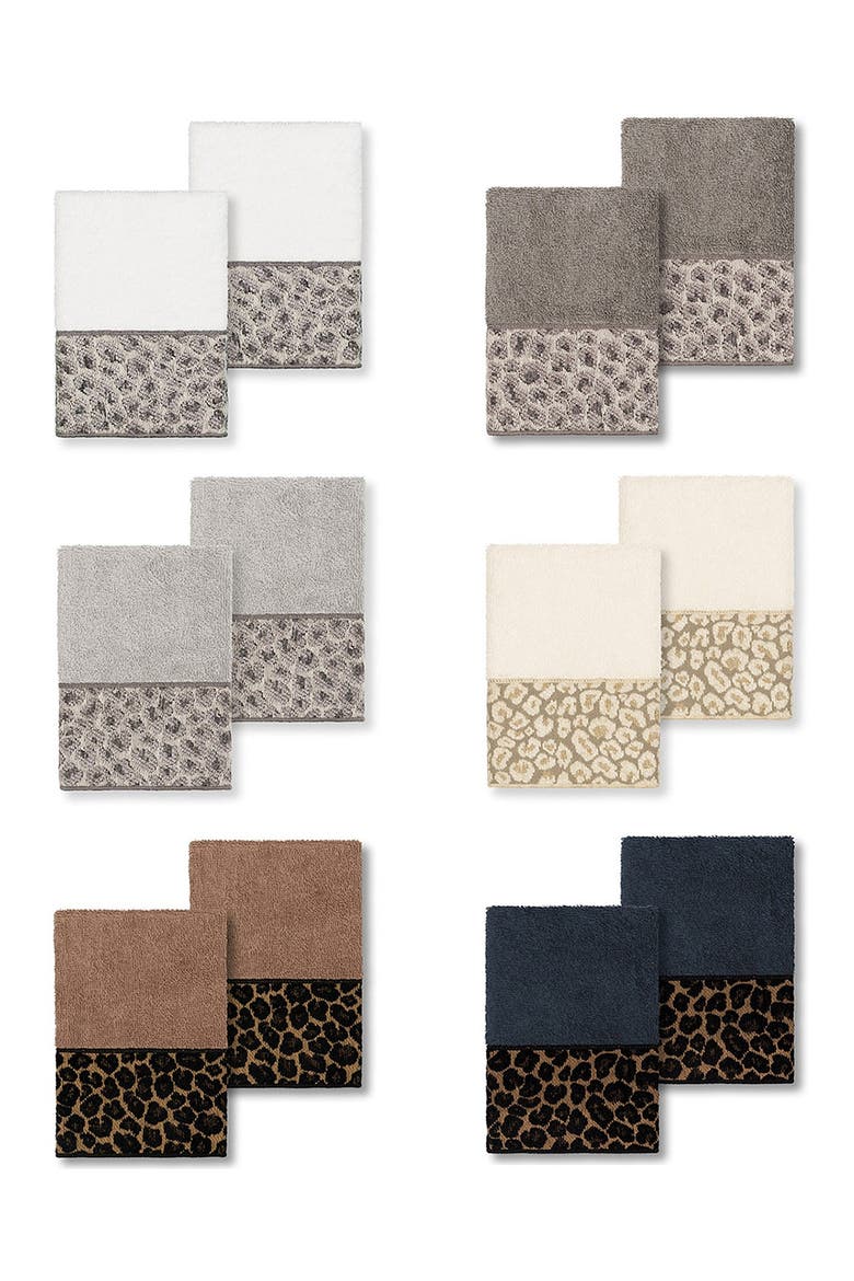 Spots Embellished Washcloth - Set of 2 - Latte, Alternate, color, LATTE