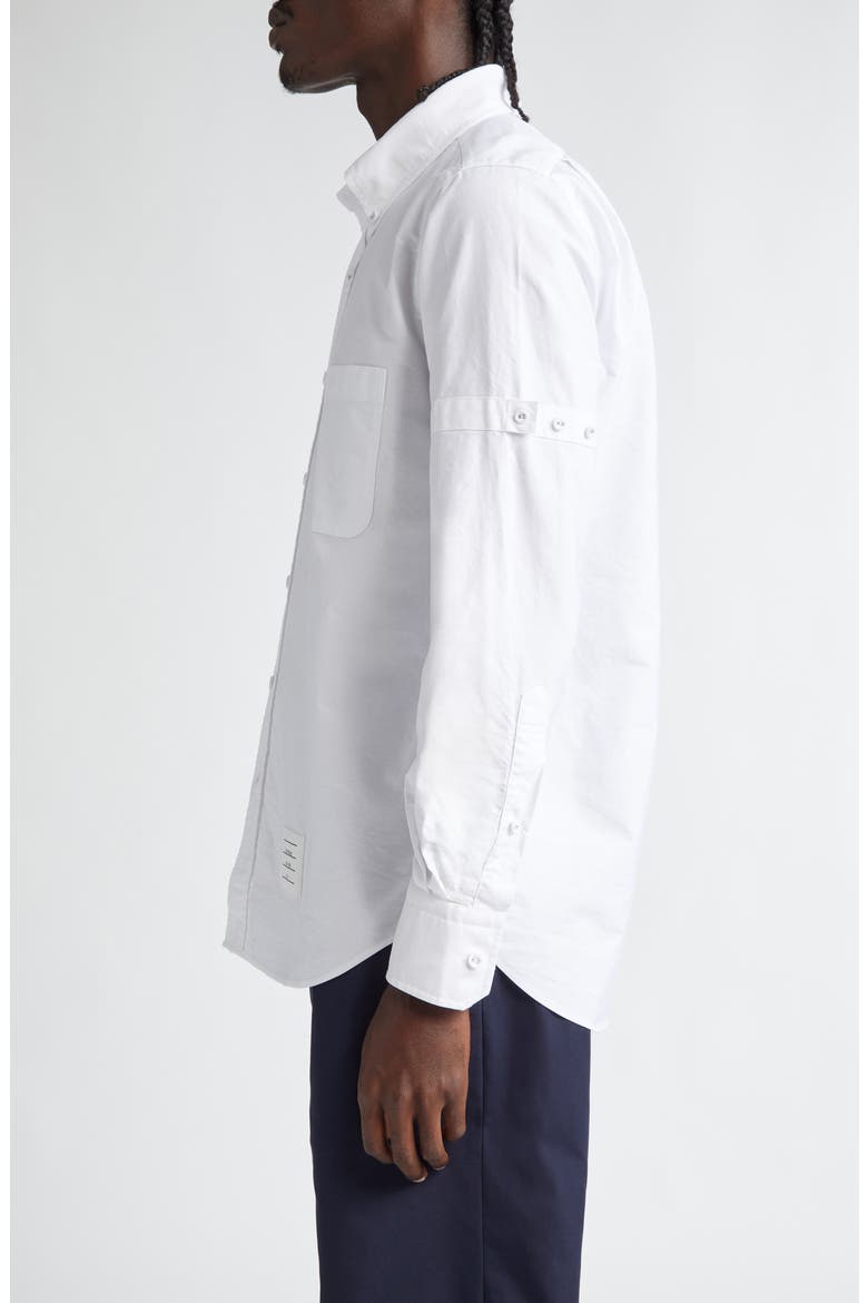 Straight Fit Cotton Oxford Button-Down Shirt, Alternate, color, WHITE
