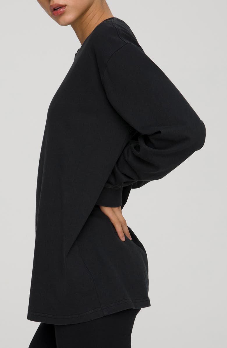 Good American Long Sleeve Crewneck T-Shirt, Alternate, color, 