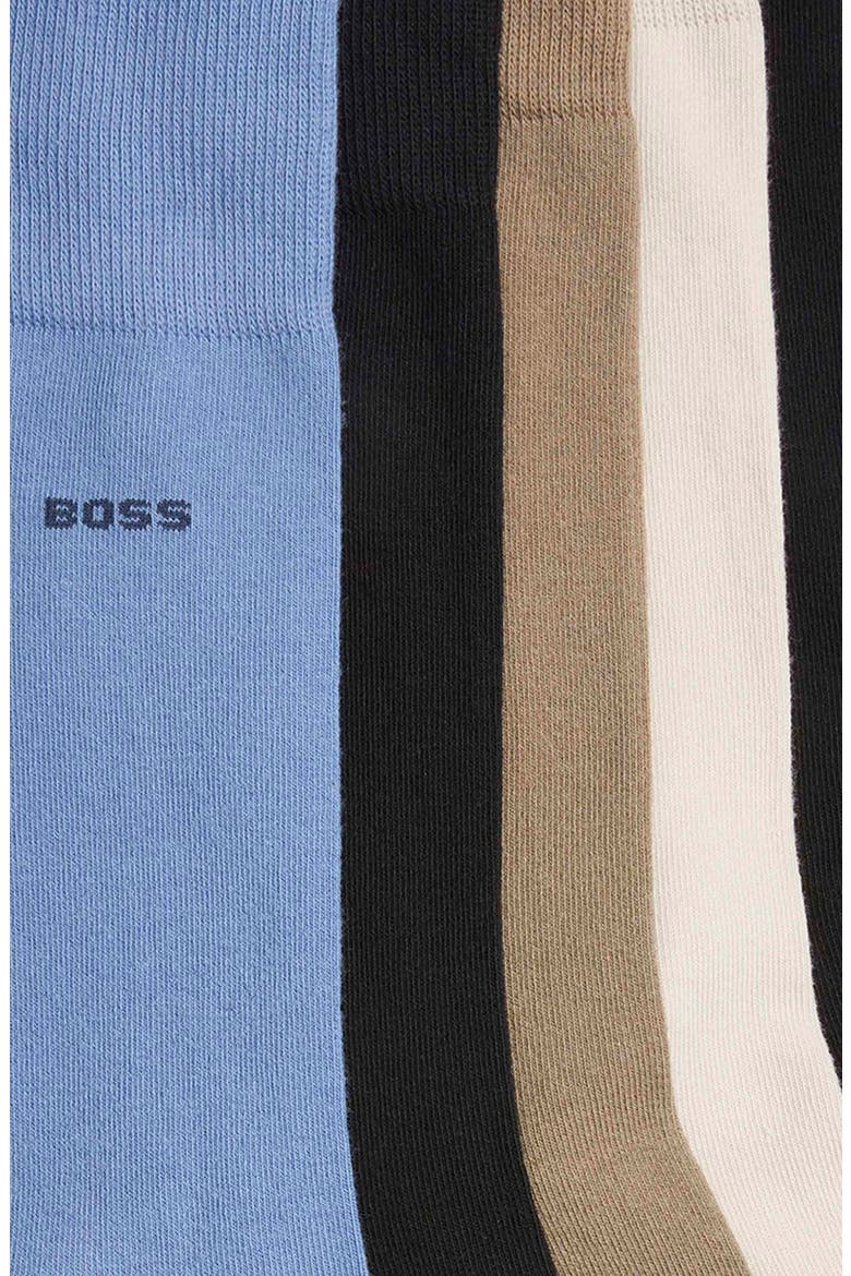 Assorted 5-Pack Cotton Blend Dress Socks, Alternate, color, BEIGE MULTI