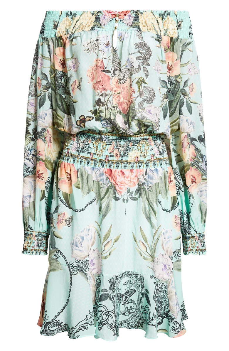 Camilla Petal Promise Land Off the Shoulder Long Sleeve Dress, Alternate, color, 