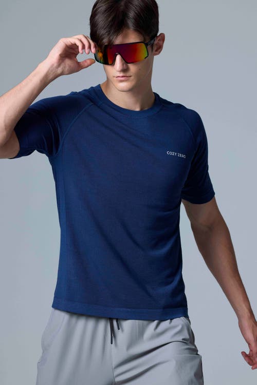 Cozy Zero Tech Merino Light Weight Daily Tee In Poseidon