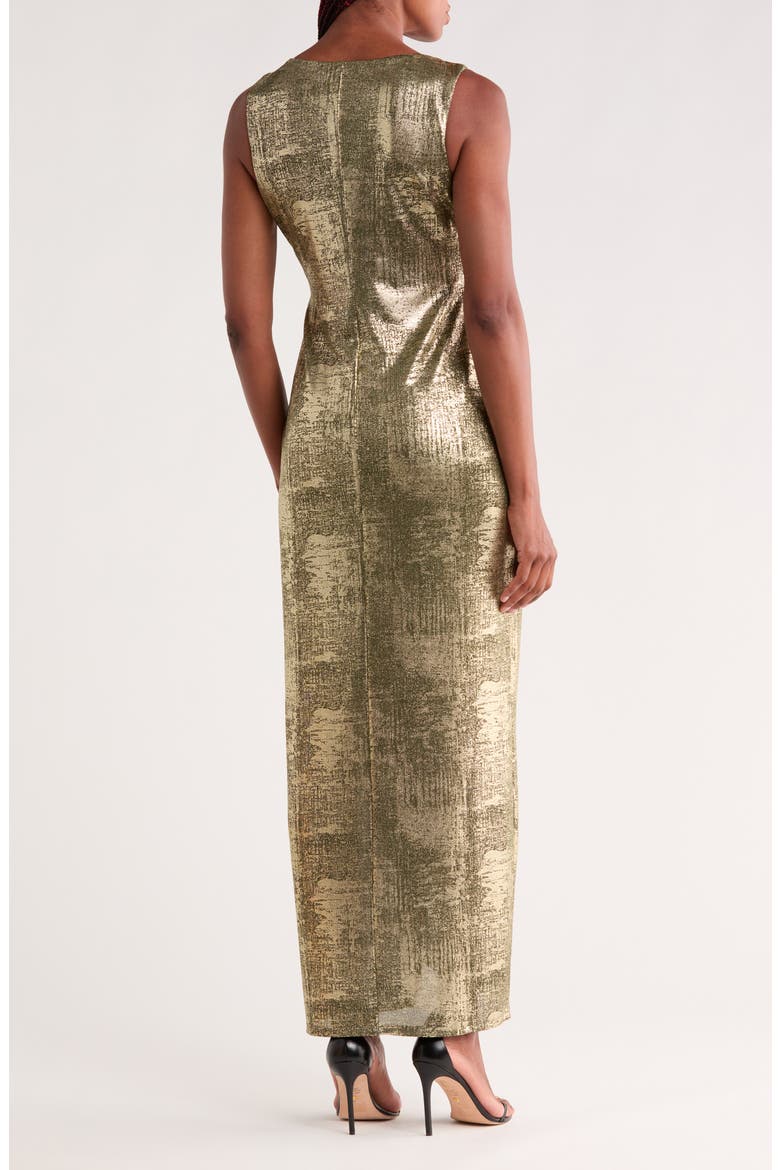 Foiled Jersey Dress, Alternate, color, OLIVE
