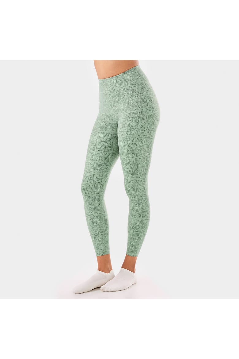 High Waisted 7/8 Legging, Alternate, color, SAGE BATIK