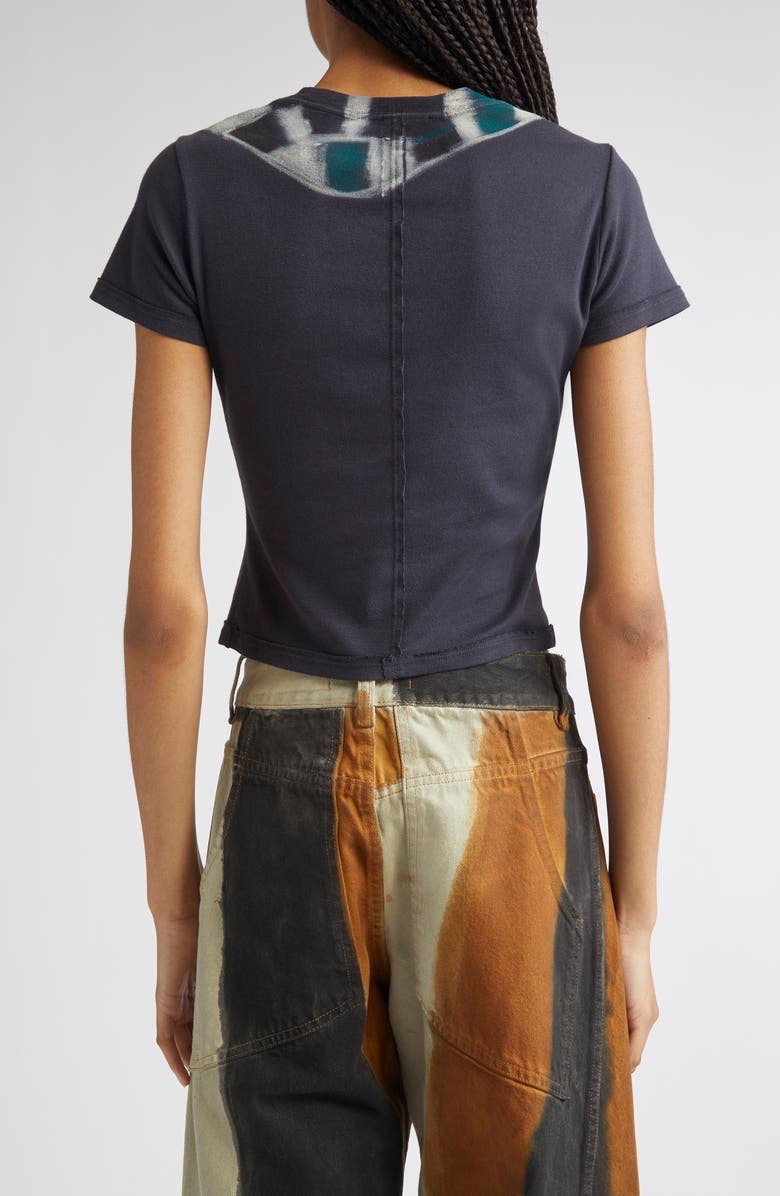 Eckhaus Latta Lapped Rib Baby Tee, Alternate, color, Porcupine