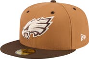 New Era Men's New Era  Light Brown/Dark Brown Philadelphia Eagles Two-Tone Walnut 59FIFTY Fitted Hat