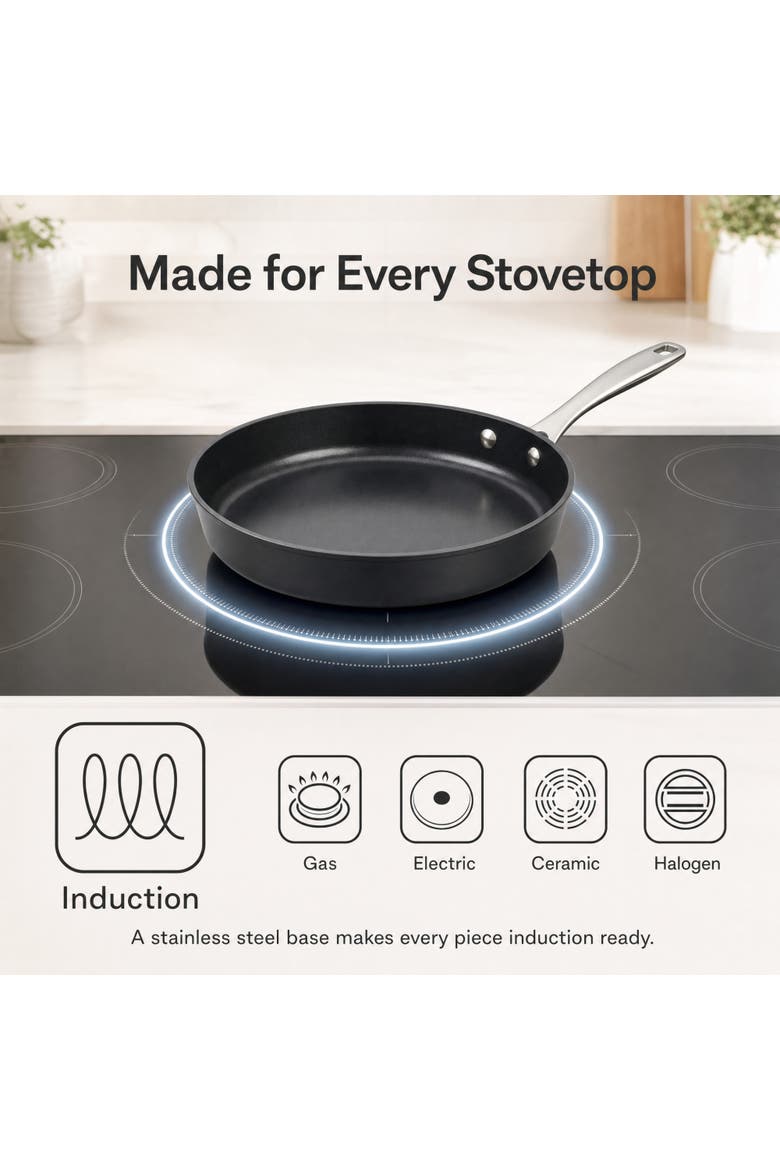 Maestro 9-Piece Ceramic Nonstick Cookware Set, Alternate, color, Black