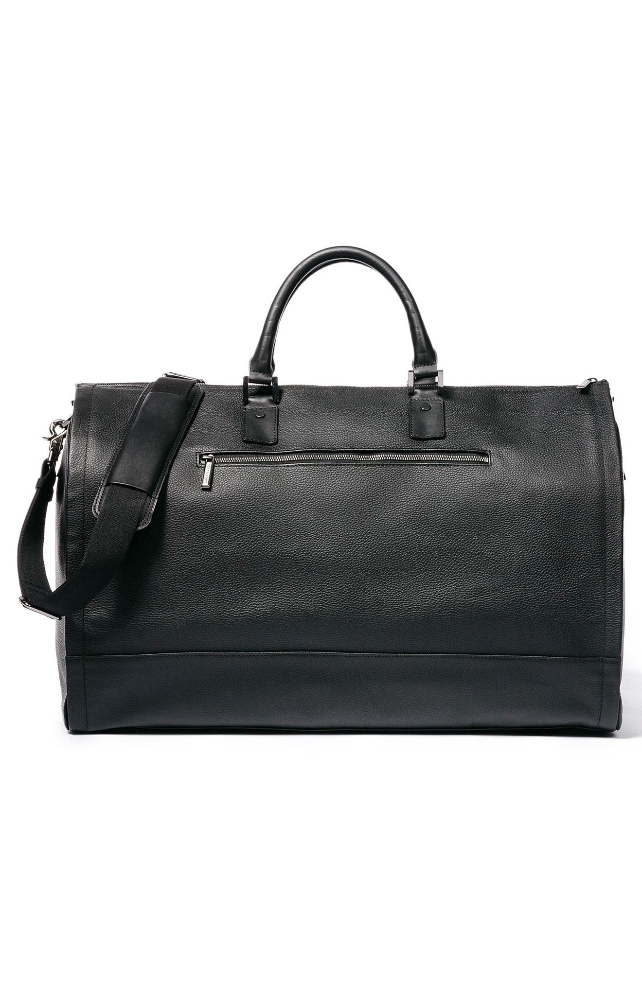 hook + ALBERT Leather Garment Bag, Alternate, color, 