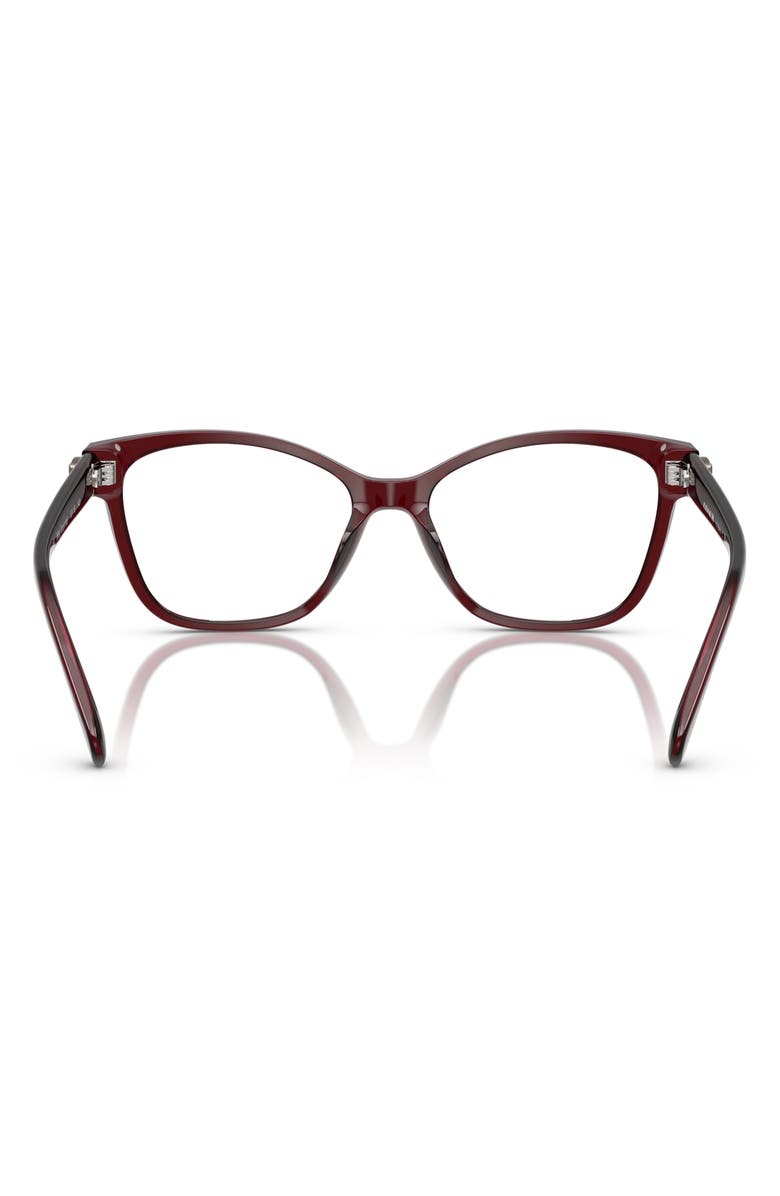 COACH 53mm Butterfly Optical Glasses, Alternate, color, Milky Burgundy / Demo Lens