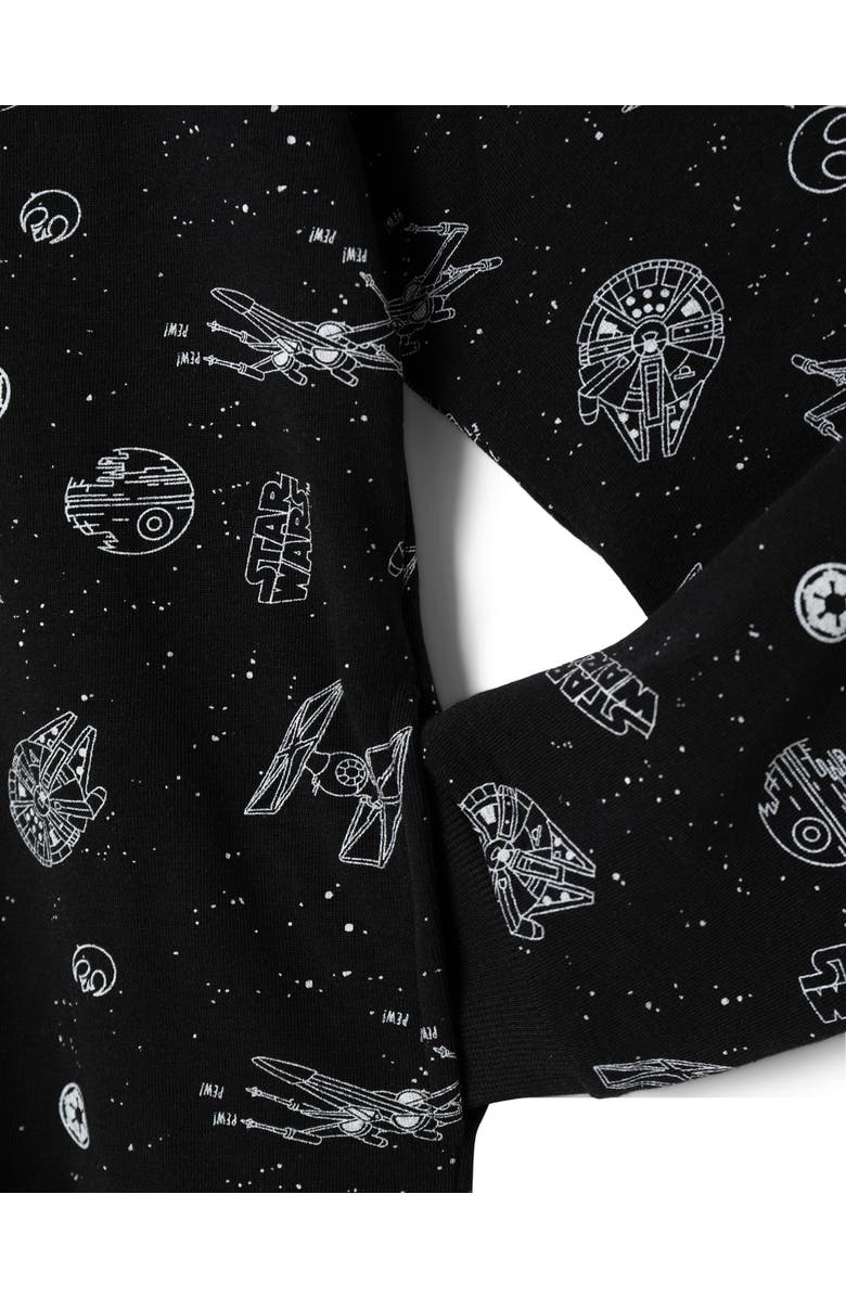 Star Wars Fleece Pullover Hoodie, Alternate, color, Black Starry Print