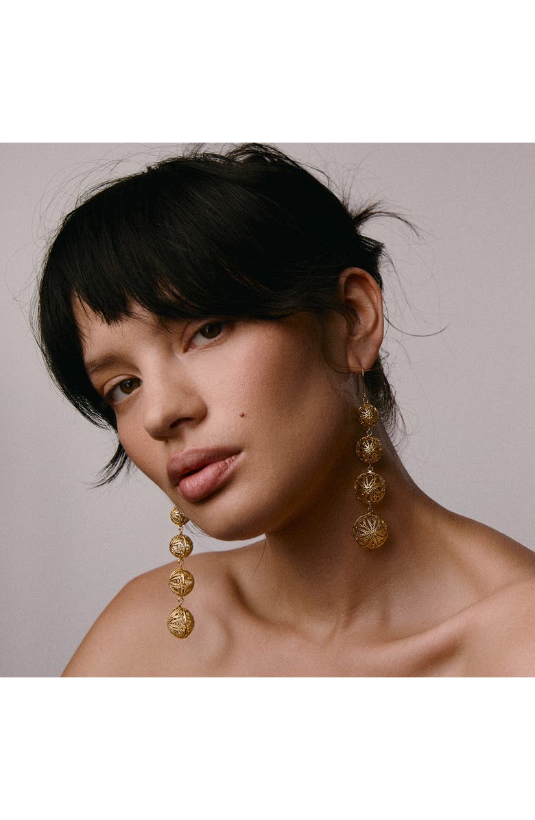 Freya Rose Turquoise Mountain Ava Earrings, Alternate, color, Gold