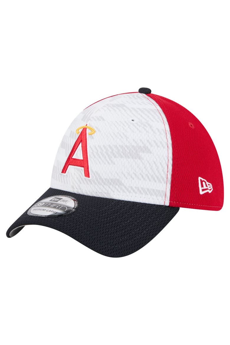 Men's New Era Red/Navy Los Angeles Angels 2025 MLB Clubhouse 39THIRTY Flex Hat, Main, color, Red