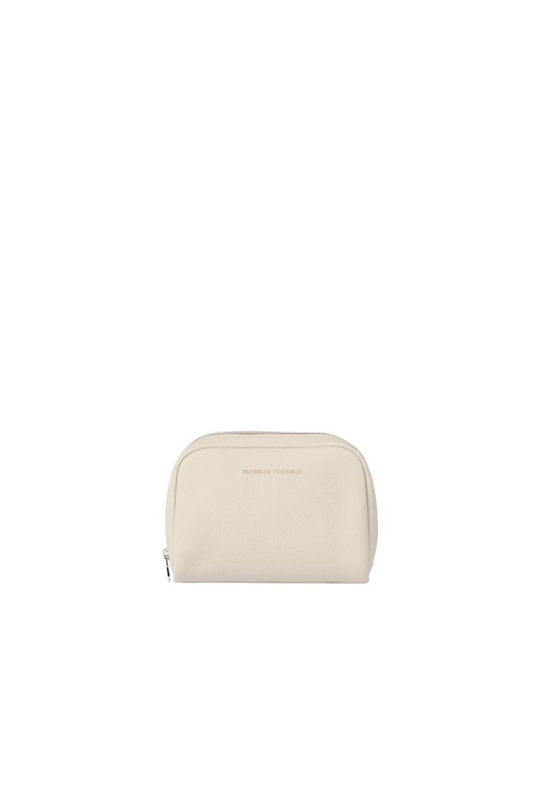 Fine grain calfskin slim beauty case, Alternate, color, Chalk