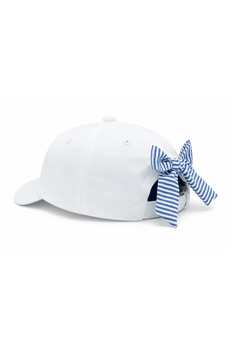 American Flag Bow Baseball Hat, Alternate, color, White