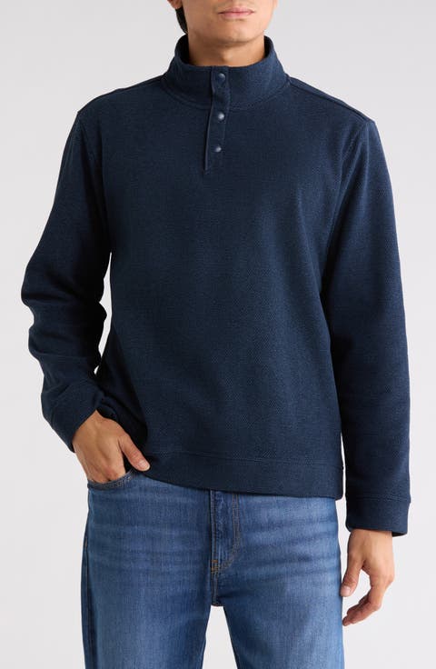 Seabridge Snap Mock Neck Sweatshirt
