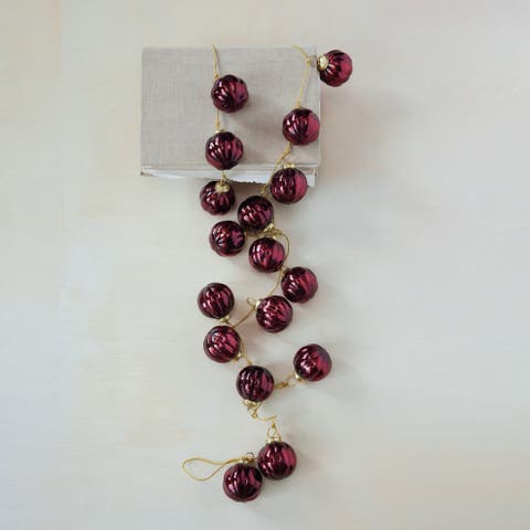 Mercury Glass Embossed Garland with Iron Detail