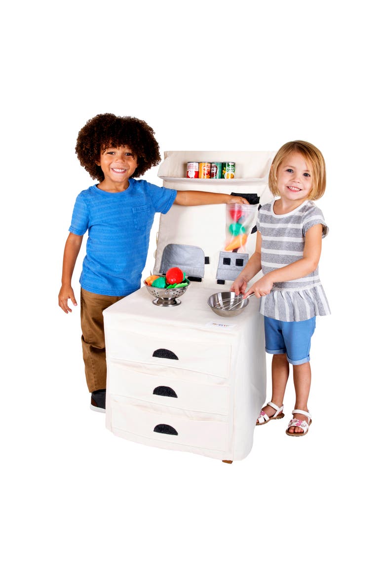 POPOHVER Pretend Kitchen Counter, Alternate, color, Off-White