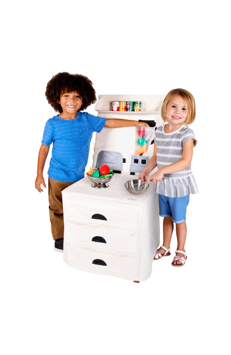 Salus Brands POPOHVER Pretend Kitchen Counter, Alternate, color, Off-White