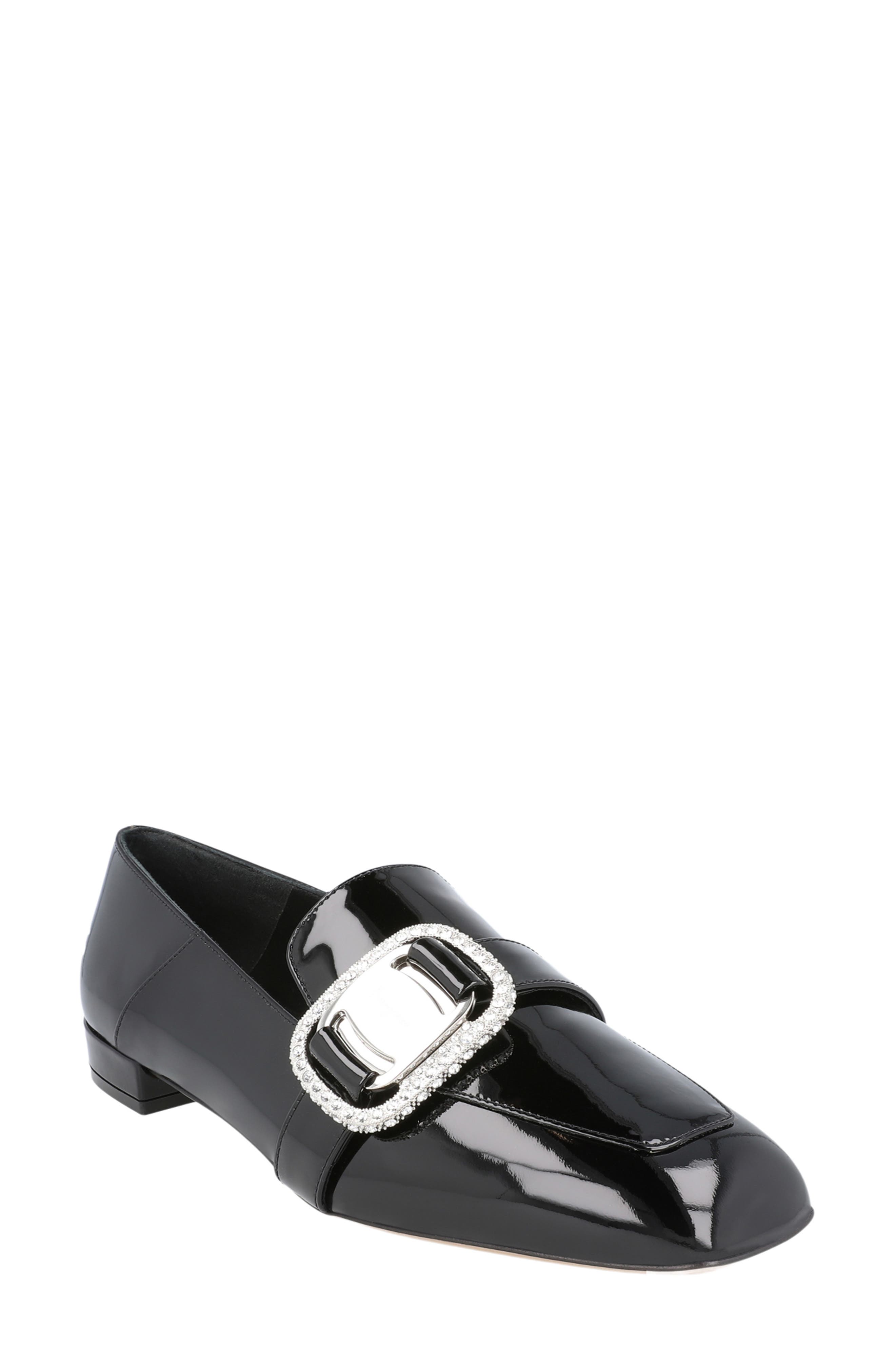 Ferragamo Wang 10 Patent Leather Loafers In Black