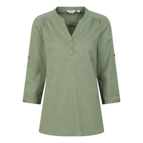 Mountain Warehouse Petra Relaxed Fit 3/4 Sleeve Shirt In Green