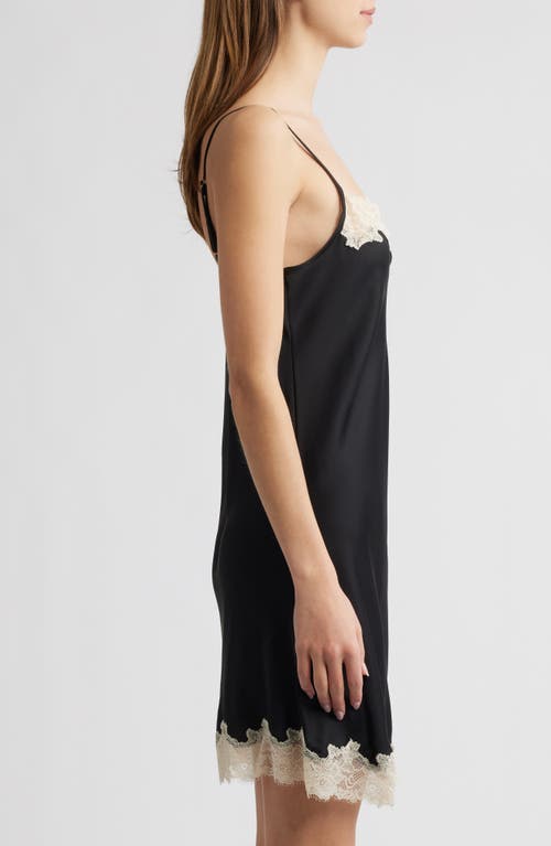 OPEN EDIT OPEN EDIT LACE TRIM SATIN CHEMISE