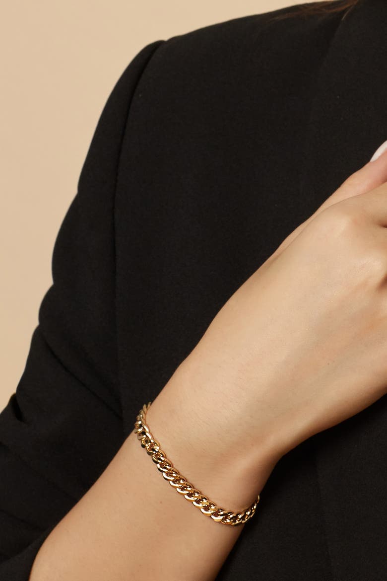 14K Yellow Gold Estate Cuban Bracelet, Alternate, color, Yellow Gold