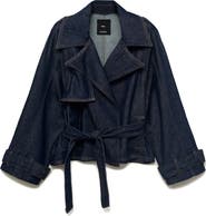 MANGO Denim Trench Jacket