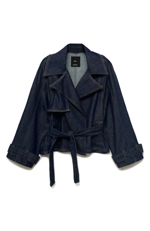 Mango Denim Trench Jacket In Multi