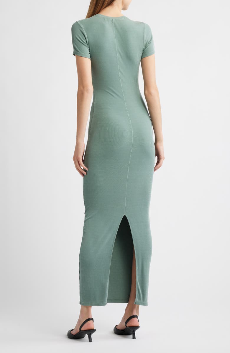 Good American Rib Maxi T-Shirt Dress, Alternate, color, 