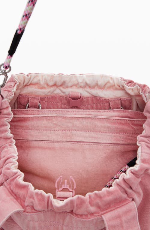 Desigual Denim Shopping Tote In Pink