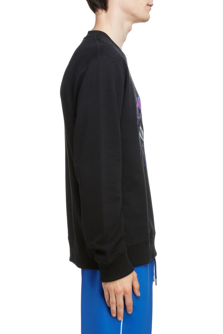 Embroidered Eye Sweatshirt, Alternate, color, BLACK/ FUSCHIA
