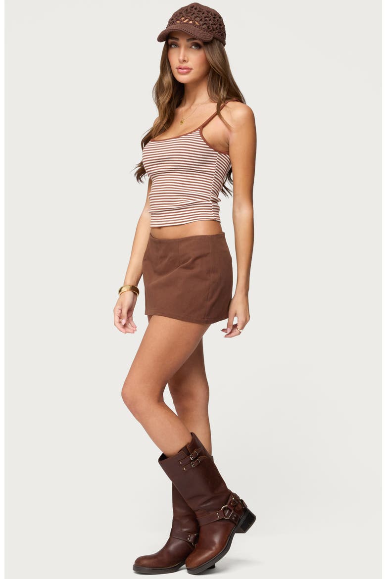 Monrow Micro Skort, Alternate, color, BROWN