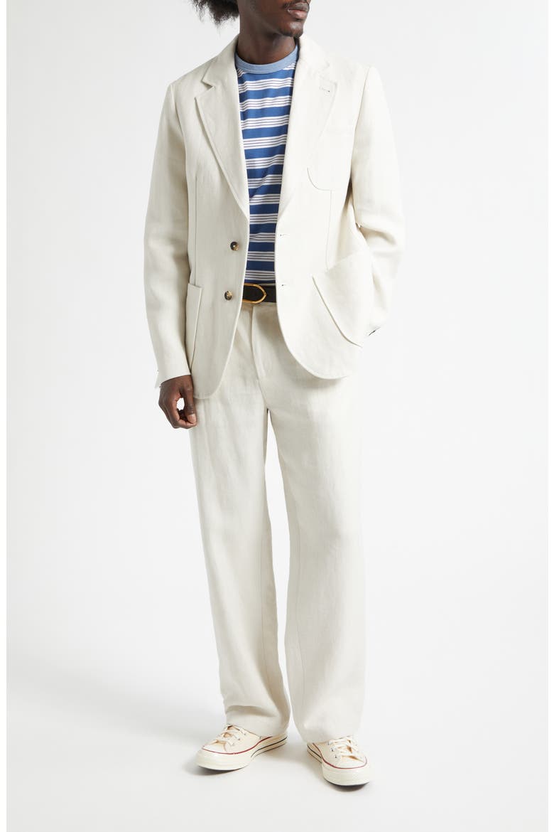 Hemp Canvas Sack Sport Coat, Alternate, color, IVORY
