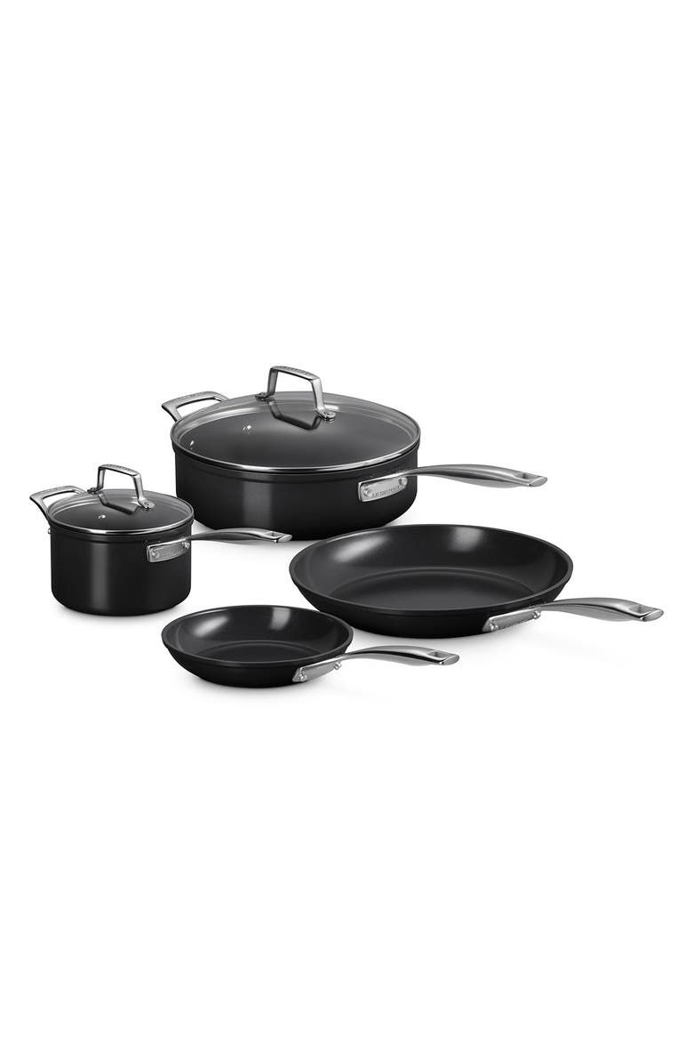 Le Creuset 6-Piece Essential Nonstick Ceramic Cookware Set, Main, color, Black