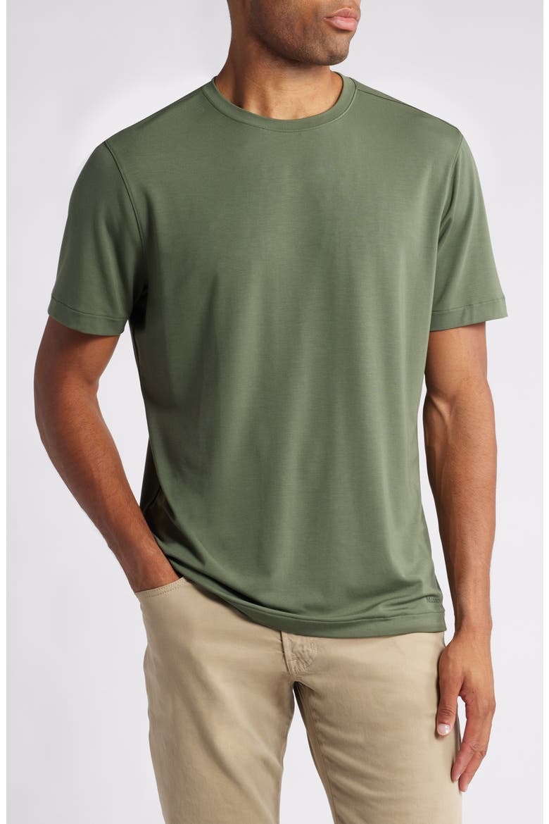 Knox Performance T-Shirt, Main, color, OLIVE SOLID