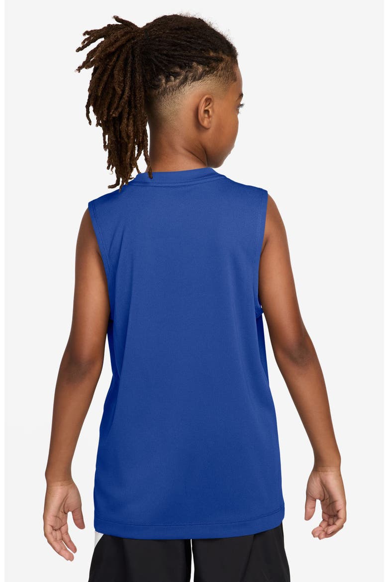 Kids' Logo Dri-FIT Graphic Muscle T-Shirt, Alternate, color, GAME ROYAL