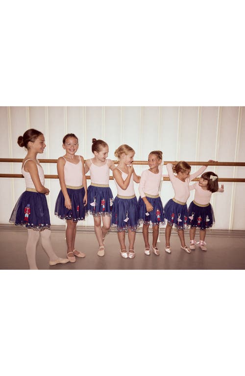 Mini Boden Kids' Nutcracker Appliqué Tulle Skirt In Blue