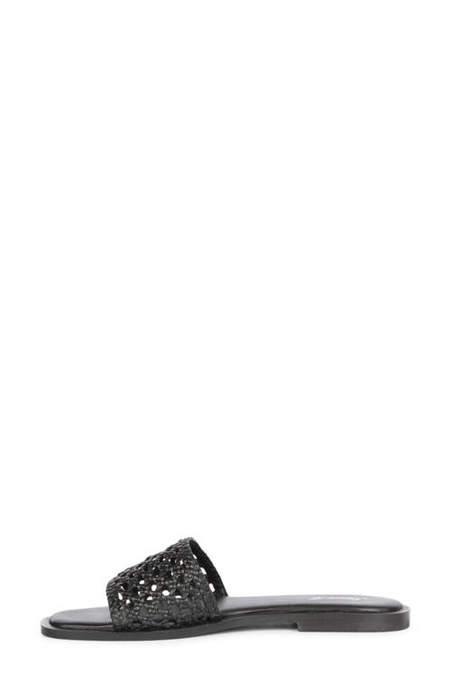 Saint G Jade Woven Slide Sandal In Black