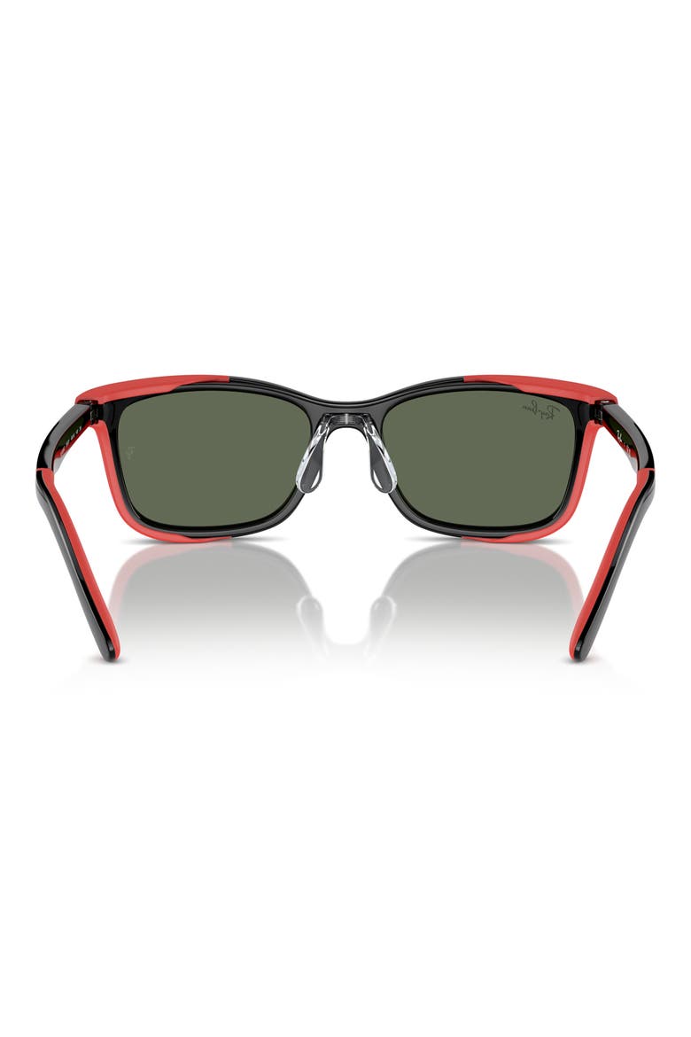 Kids' 49mm Rectangular Optical Glasses & Clip-On Sunglasses, Alternate, color, RED MULTI