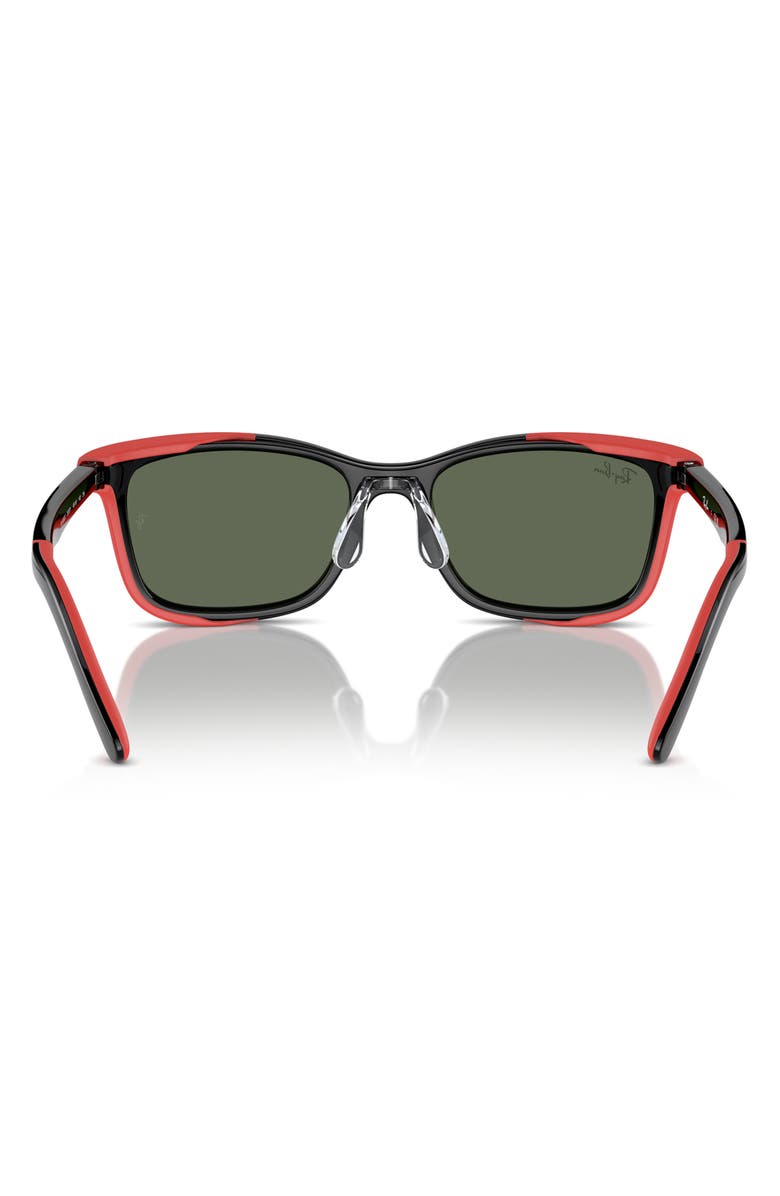 Ray-Ban Kids' 49mm Rectangular Optical Glasses & Clip-On Sunglasses, Alternate, color, Red Multi
