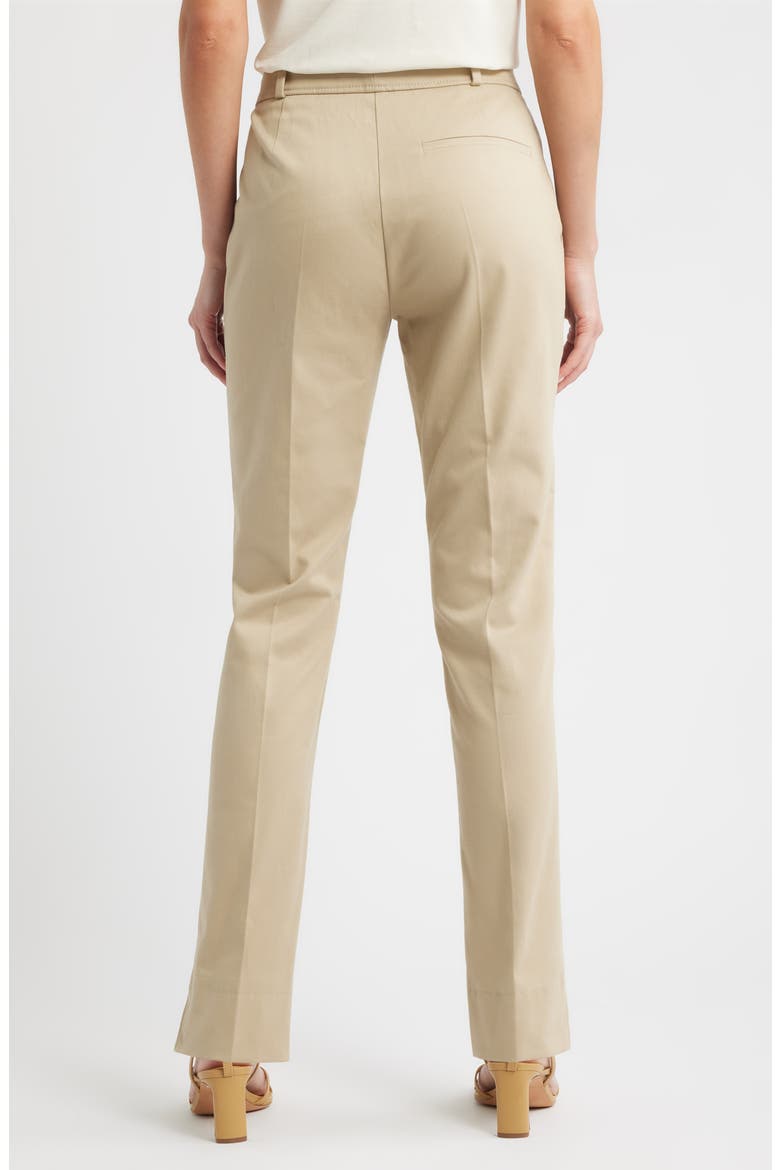 Tapria Stretch Cotton Ankle Flare Pants, Alternate, color, LT BGE