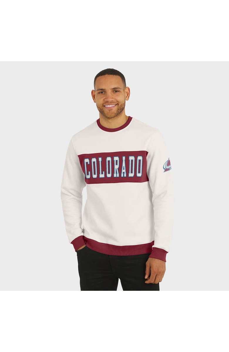 Darius Rucker Collection by Fanatics Men's Darius Rucker Collection by Fanatics Cream Colorado Avalanche Colorblock Pullover Sweatshirt, Alternate, color, Cream